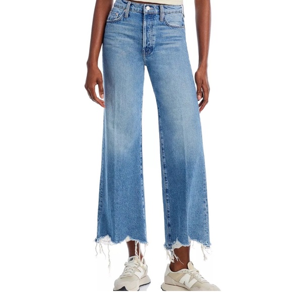 MOTHER Denim - Mother Tomcat Roller Chew Hem High Rise Wide Leg Look Before You Leap size 27
